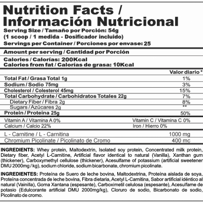 MEGAPLEX LITE CAJA 20 Sachets. Nutramerican Pharma información nutricional ingredientes y modo de uso Proteina.co Colombia