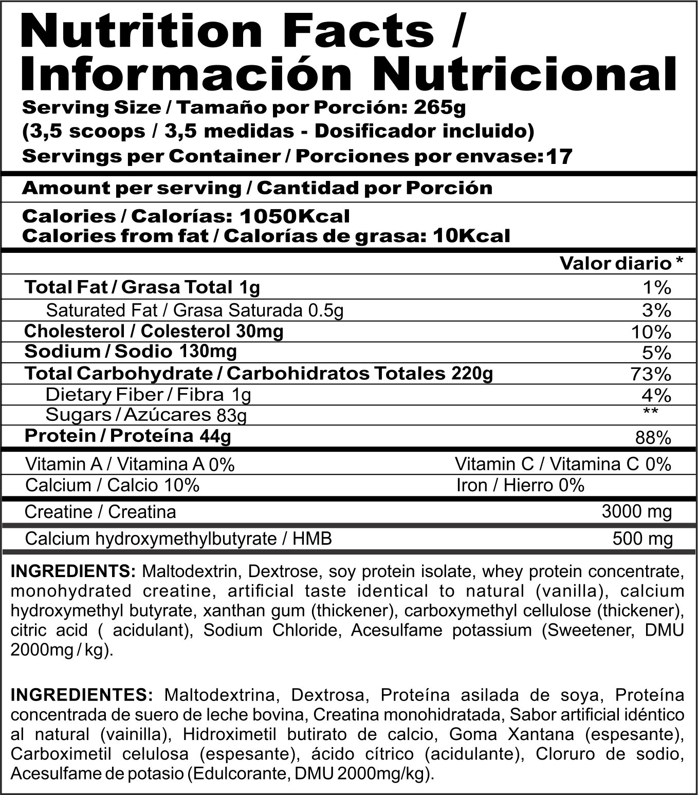 MEGAPLEX CREATINE POWER | Información Nutricional y Tabla Nutramerican Pharma - Proteina.co MEGAPLEX CREATINE POWER Nutramerican Pharma información nutricional ingredientes y modo de uso Proteina.co Colombia