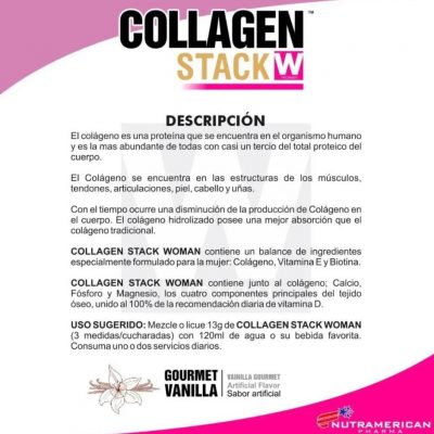 COLLAGEN STACK W Proteina.co información nutricional ingredientes y modo de uso Proteina.co Colombia