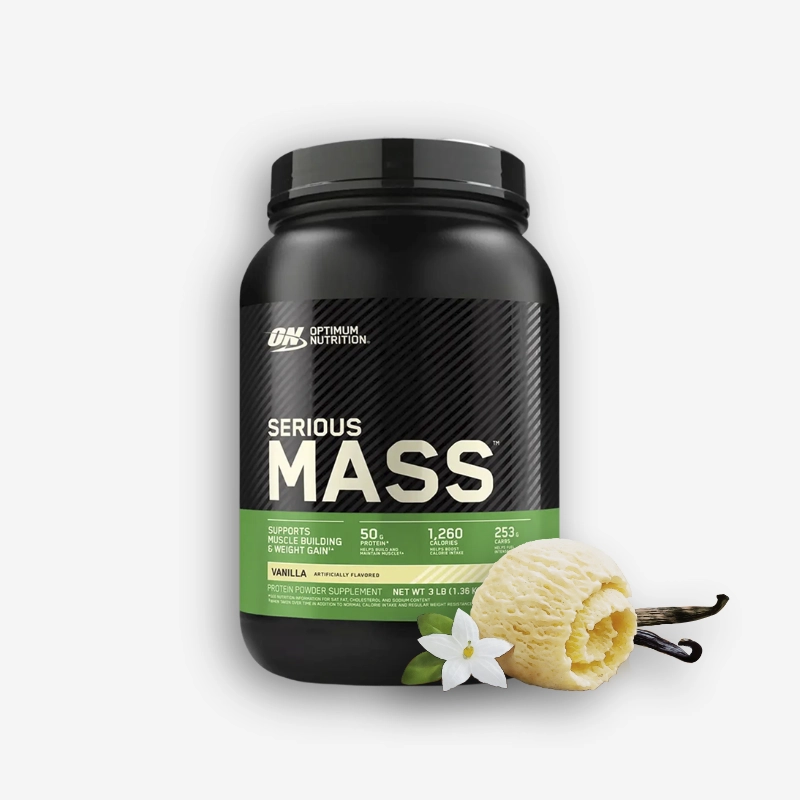 Serious Mass 3LB – Optimum Nutrition (Sabor: Vainilla) | Optimum Nutrition - Proteina.co Serious Mass 3LB – Optimum Nutrition (Sabor: Vainilla) de Optimum Nutrition - Ganador de Peso original en Proteina.co Colombia