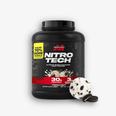Nitro Tech 4 Libras – Muscletech (Sabor: Cookies And Cream) de Muscletech - Proteína Whey "Limpia" original en Proteina.co Colombia