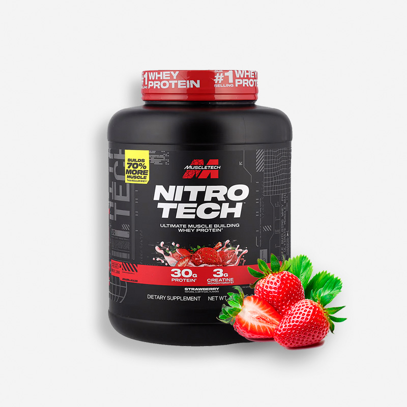 Nitro Tech 4 Libras – Muscletech (Sabor: Fresa) | Muscletech - Proteina.co Nitro Tech 4 Libras – Muscletech (Sabor: Fresa) de Muscletech - Proteína Whey "Limpia" original en Proteina.co Colombia