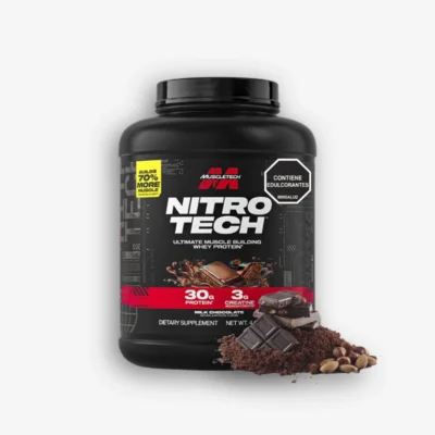 Nitro Tech 4 Libras – Muscletech (Sabor: Chocolate) de Muscletech - Proteína Whey "Limpia" original en Proteina.co Colombia