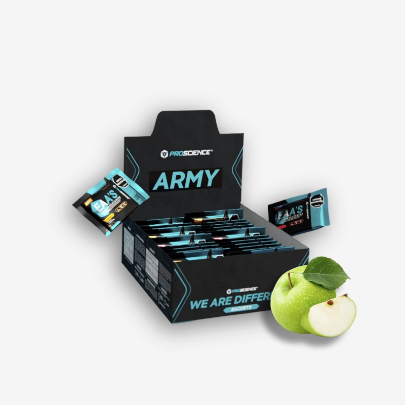 Caja Army Eaa’s Sachets X20 Unidades Sabor Green Mix – Proscience | Proscience - Proteina.co Caja Army Eaa’s Sachets X20 Unidades Sabor Green Mix – Proscience de Proscience - Aminoácidos disponible en Proteina.co Colombia