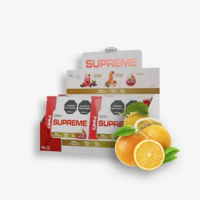 Supreme PRE Entreno Caja X24 Sobres Sabor Sunset Punch – GMN de Proteina.co - Pre Entrenos - Pre Workouts disponible en Proteina.co Colombia