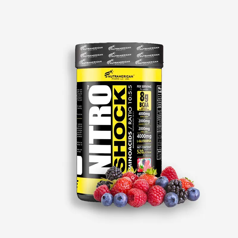 Nitro Shock 405 Gramos Sabor Frutos Rojos – Nutramerican | Nutramerican - Proteina.co Nitro Shock 405 Gramos Sabor Frutos Rojos – Nutramerican de Nutramerican - Aminoácidos disponible en Proteina.co Colombia