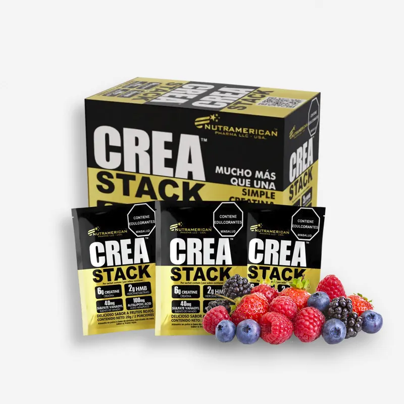 Caja Crea Stack Sachets X25 Sobres Sabor Frutos Rojos – Nutramerican | Nutramerican - Proteina.co Caja Crea Stack Sachets X25 Sobres Sabor Frutos Rojos – Nutramerican de Nutramerican - Creatinas disponible en Proteina.co Colombia