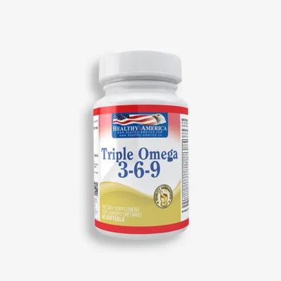 Triple Omega 3-6-9 De 60 Perlas – 1200MG – Healthy America de Proteina.co - Vitaminas disponible en Proteina.co Colombia