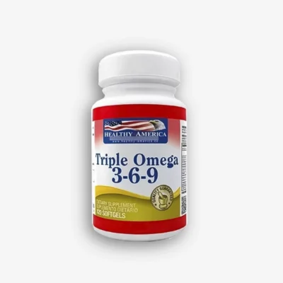Triple Omega 3-6-9 De 120 Perlas – 1200MG – Healthy America de Proteina.co - Vitaminas disponible en Proteina.co Colombia