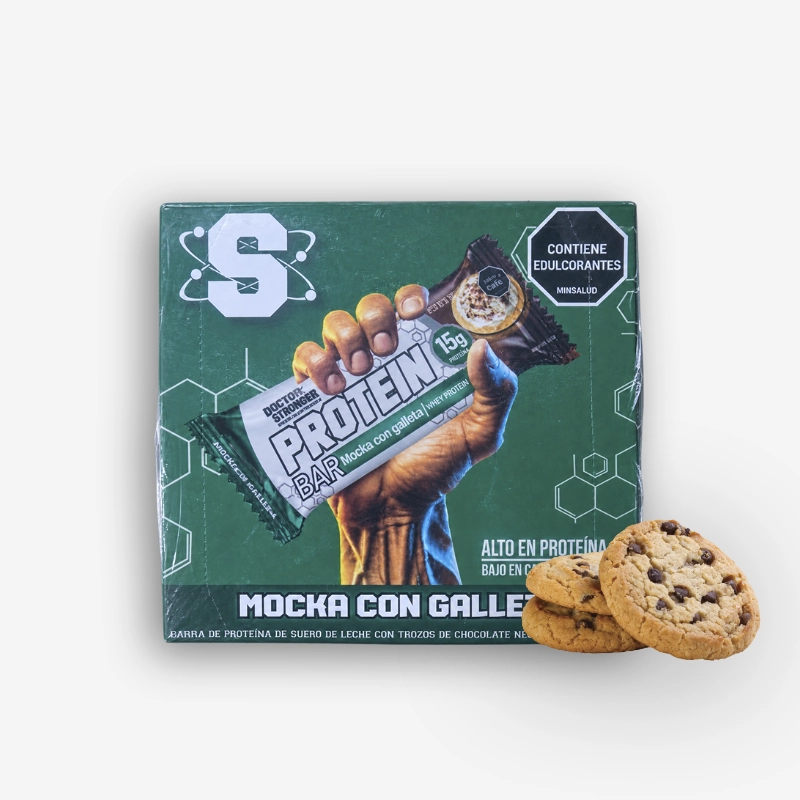 Doctor Stronger X12 Unidades – Strong Bar (Sabor: Mocka Con Galleta) | Strong Bar - Proteina.co Doctor Stronger X12 Unidades – Strong Bar (Sabor: Mocka Con Galleta) de Strong Bar - Alimentos original en Proteina.co Colombia