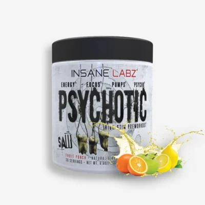 Psychotic Saw 30 Servicios Sabor Fruit Punch – Insane Labz de Proteina.co - Pre Entrenos - Pre Workouts disponible en Proteina.co Colombia