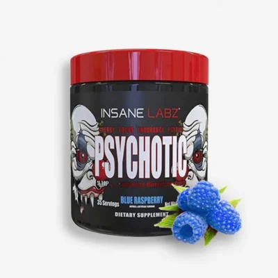 Psychotic Tradicional 35 Servicios Sabor Blue Raspberry – Insane Labs de Proteina.co - Pre Entrenos - Pre Workouts disponible en Proteina.co Colombia