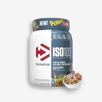 Iso 100 – 1.3 Libras – Dymatize (Sabor: Fruity Pebbles) de Dymatize - Proteína Whey "Limpia" original en Proteina.co Colombia