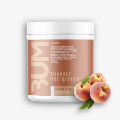 Cbum Thavage PRE Entreno 40 Servicios – Raw Nutrition (Sabor: Peach Bum) de Raw Nutrition - Pre Entrenos - Pre Workouts original en Proteina.co Colombia