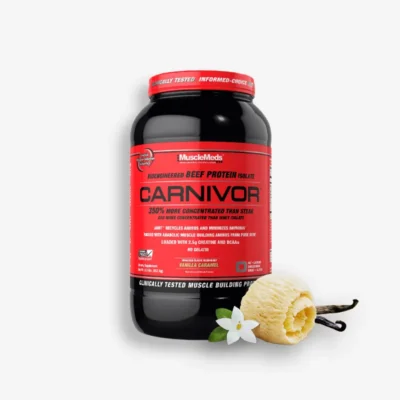 Carnivor ISOLATE 2 Libras – Musclemeds (Sabor: Vainilla Caramel) de Proteina.co - Proteína Whey "Limpia" original en Proteina.co Colombia