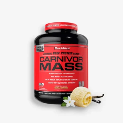 Carnivor Mass 6 Libras – Musclemeds (Sabor: Vainilla Caramelo) de Proteina.co - Ganador de Peso original en Proteina.co Colombia