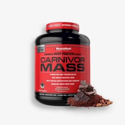 Carnivor Mass 6 Libras – Musclemeds (Sabor: Chocolate Fudge) de Proteina.co - Ganador de Peso original en Proteina.co Colombia