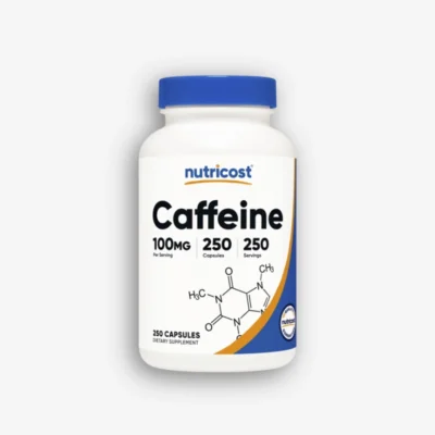 Caffeine 200MG 250 Tabletas – Nutricost de Proteina.co - Pre Entrenos - Pre Workouts disponible en Proteina.co Colombia