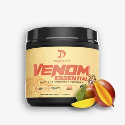 Venom Essential 30 Servicios – Dragon Pharma (Sabor: Manic Mango) de Dragon Pharma - Pre Entrenos - Pre Workouts original en Proteina.co Colombia